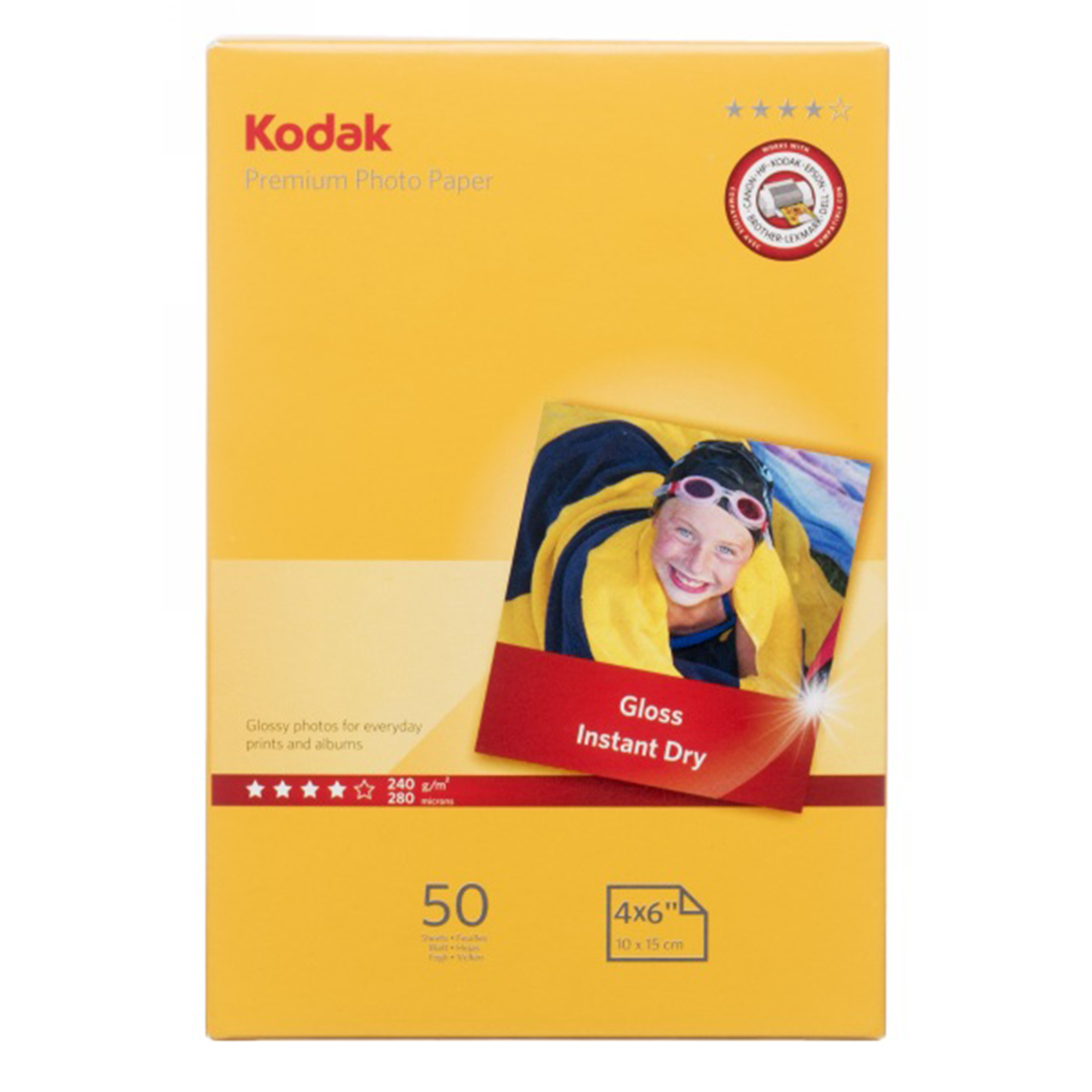 Kodak 6 x 4 (15 x 10cm) Gloss Premium Photo Paper 50 Sheets